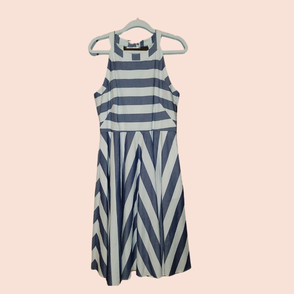 Eliza J Stripe Fit and Flare Dress, Size 12